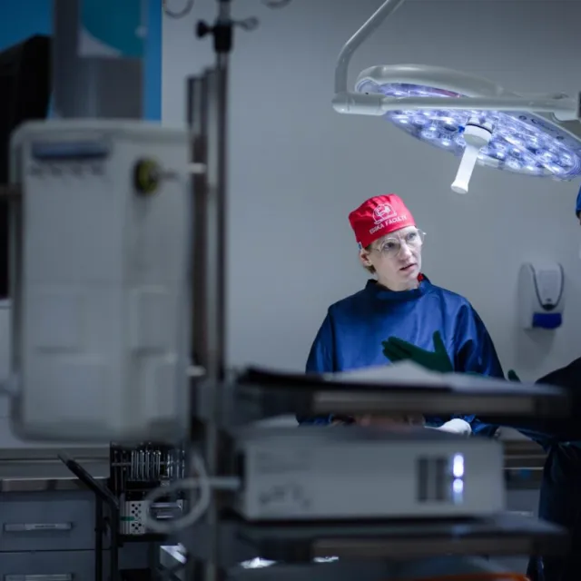 Surgeons in cadaver lab